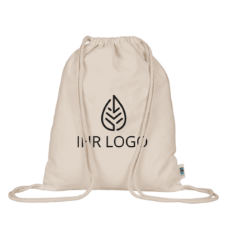 Bio-Baumwoll-Rucksack/Sportbeutel klein
