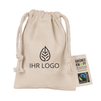 Bio-Baumwoll-Zuziehbeutel 10 x 14 cm