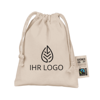 Bio-Baumwoll-Zuziehbeutel 15 x 20 cm