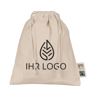 Bio-Baumwoll-Zuziehbeutel 25 x 30 cm