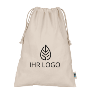 Bio-Baumwoll-Brotbeutel/Zuziehbeutel 30 x 45 cm