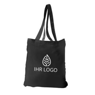 Schwarze Baumwolltragetasche aus Bio-Baumwolle