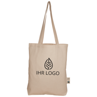 Bio-Tragetasche mit Bodenfalte aus Bio-Baumwolle