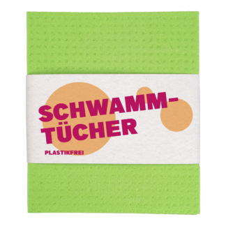 Schwammtücher aus Zellulose, 3er-Pack mit individueller Banderole