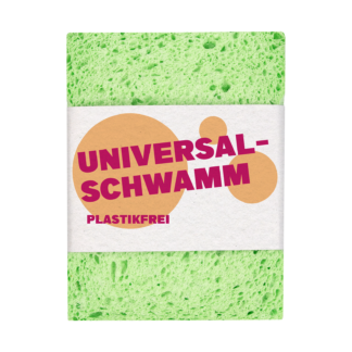 Universalschwamm aus Zellulose, plastikfrei mit individueller Banderole