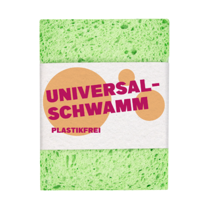 Universalschwamm aus Zellulose, plastikfrei mit individueller Banderole